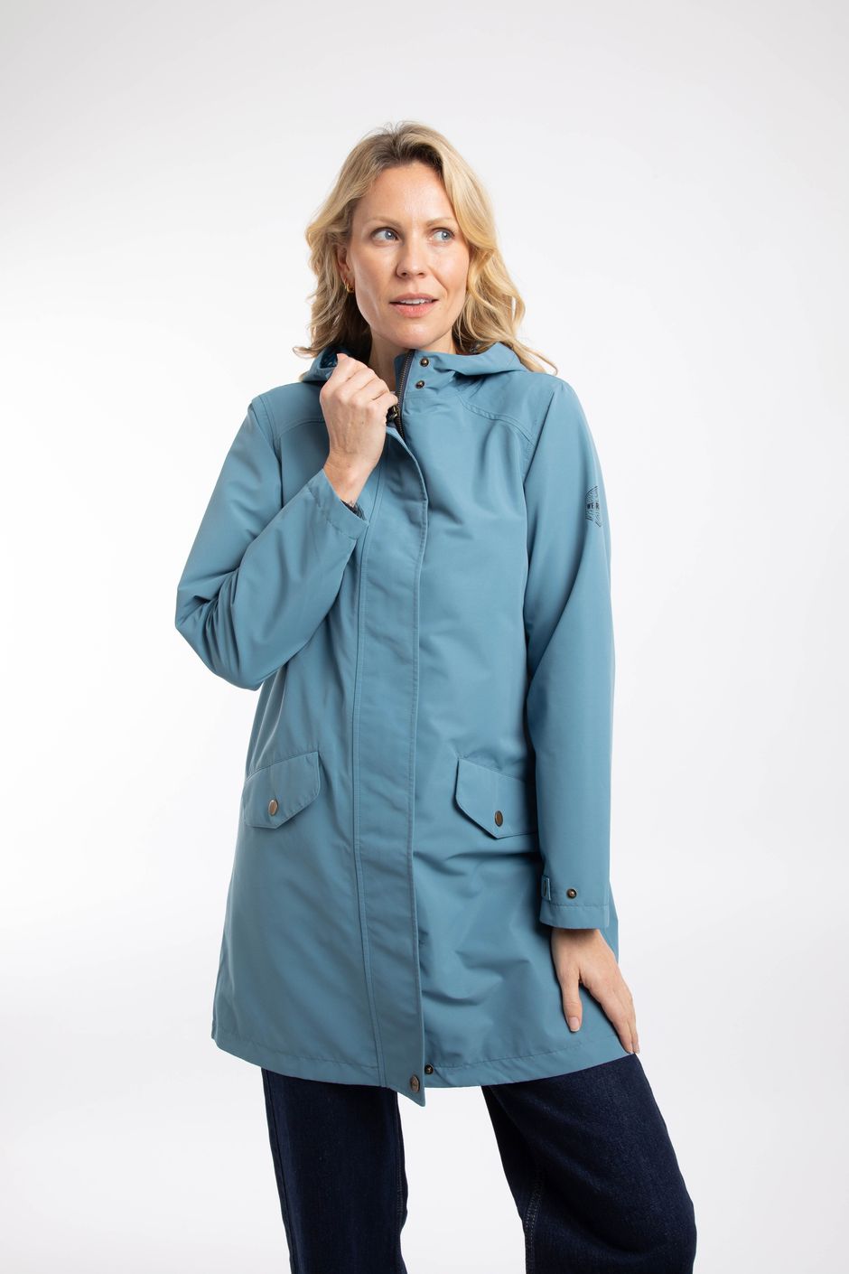 Delara Waterproof Jacket Washed Blue