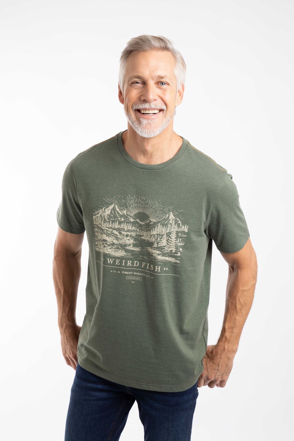 Sunrise Front Print Graphic T-Shirt Basil