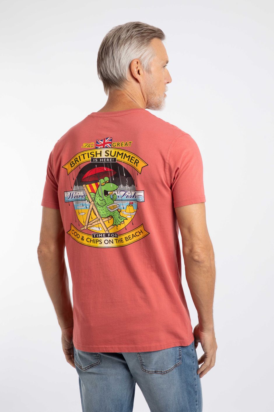 Cod and Chips Back Print Artist T-Shirt Nantucket