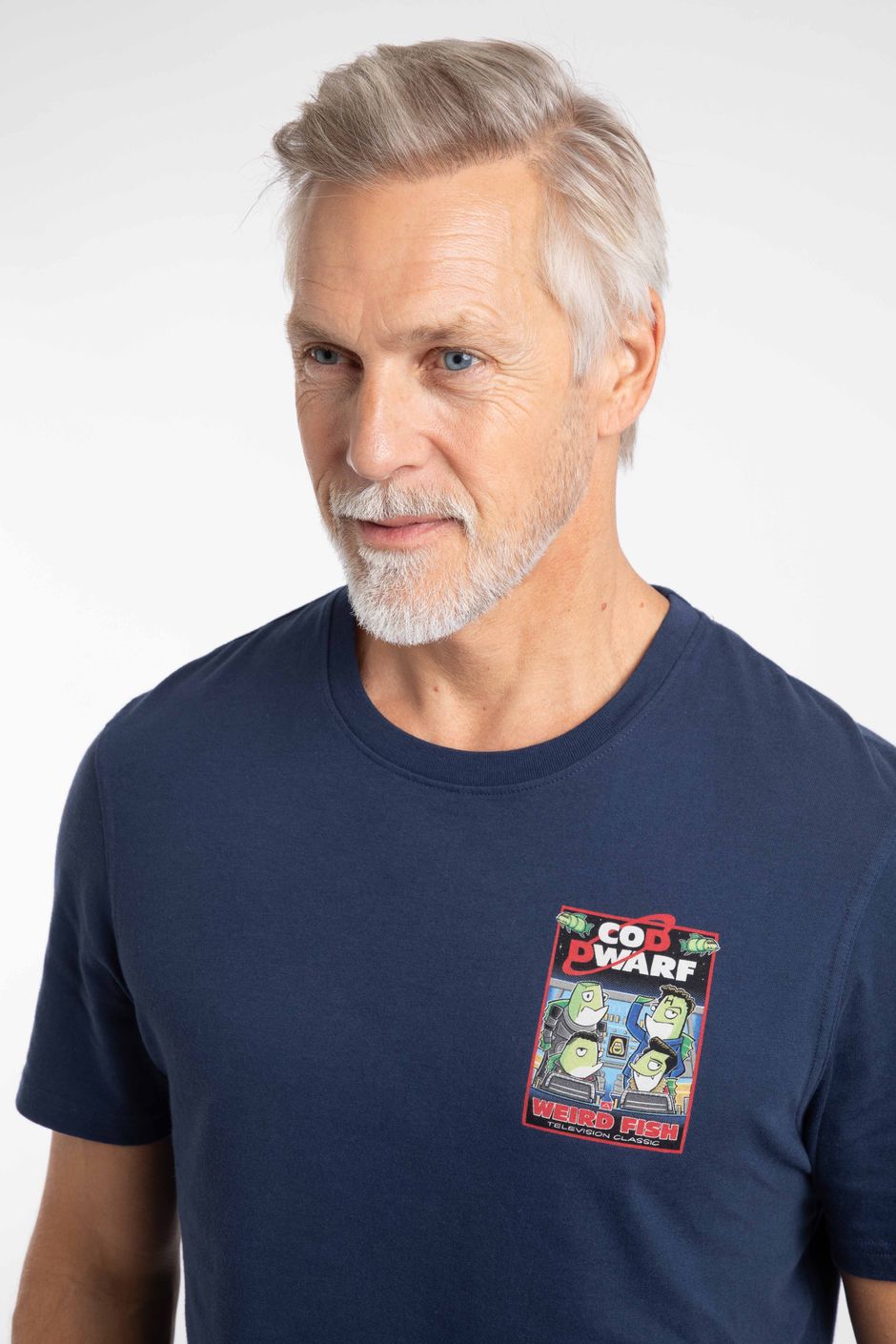 Cod Dwarf Back Print Artist T-Shirt Dark Blue