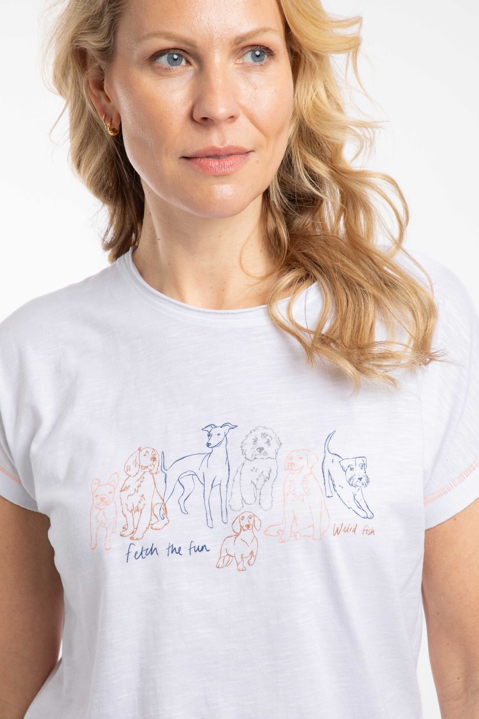 Fetch Front Print Graphic T-Shirt White