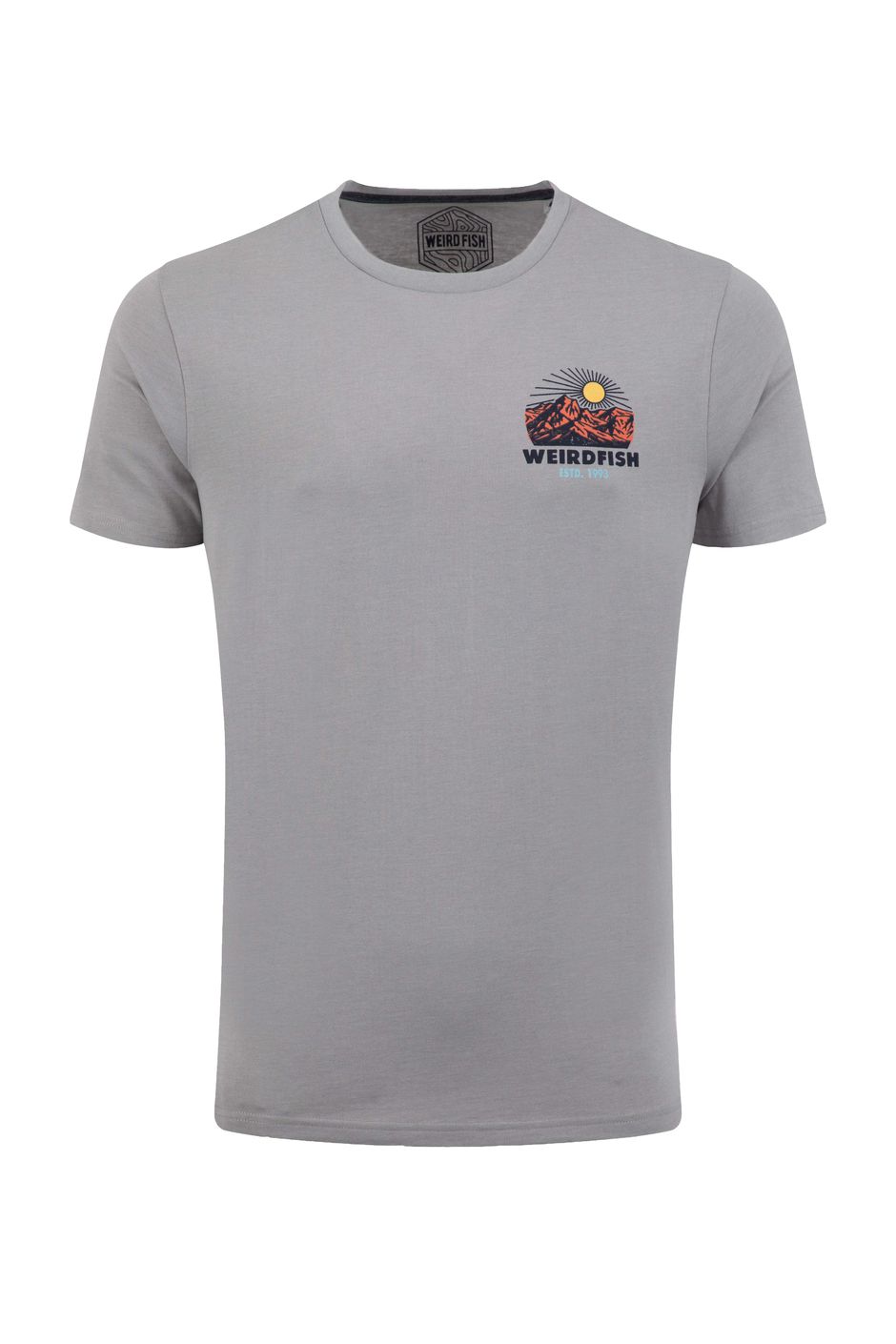 Hiker Back Print Graphic T-Shirt Grey