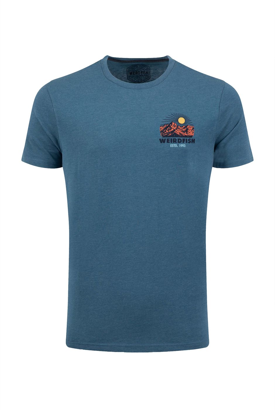 Hiker Back Print Graphic T-Shirt Washed Blue