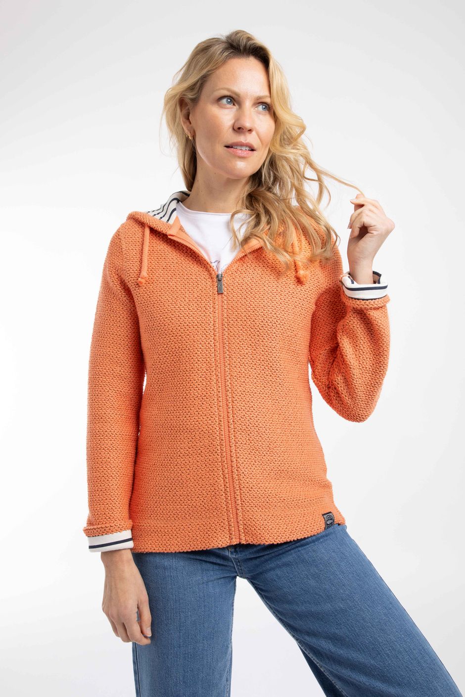 Chicoa Full Zip Macaroni Hoodie Apricot