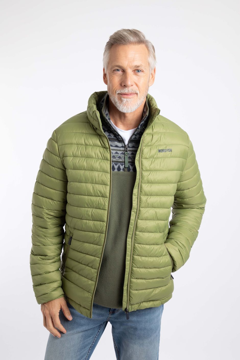 Crantock Lightweight Showerproof Padded Jacket WashedOak