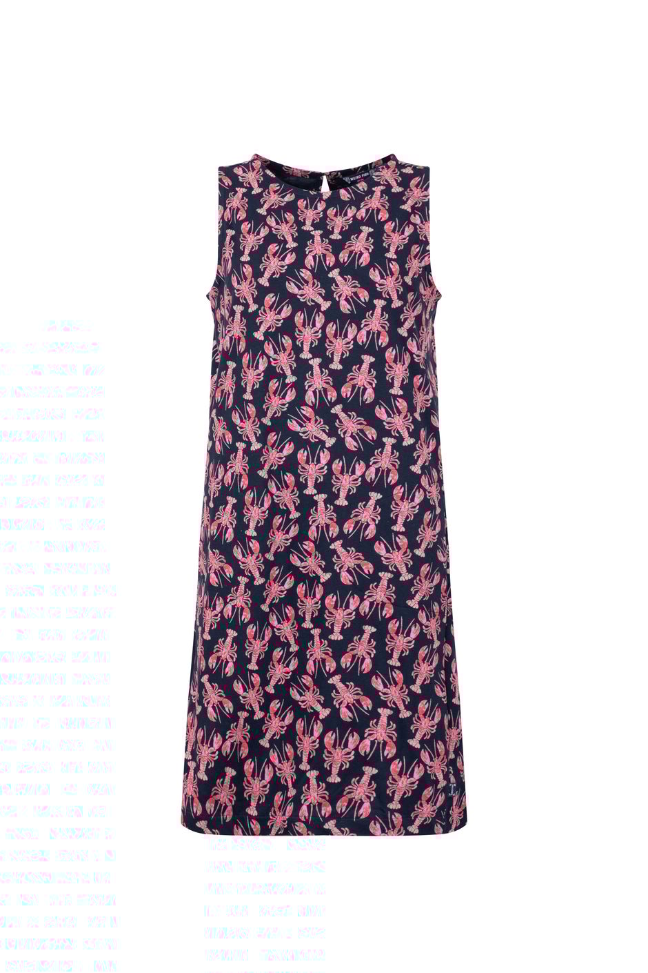 Adenea Printed Jersey Shift Dress Mid Navy