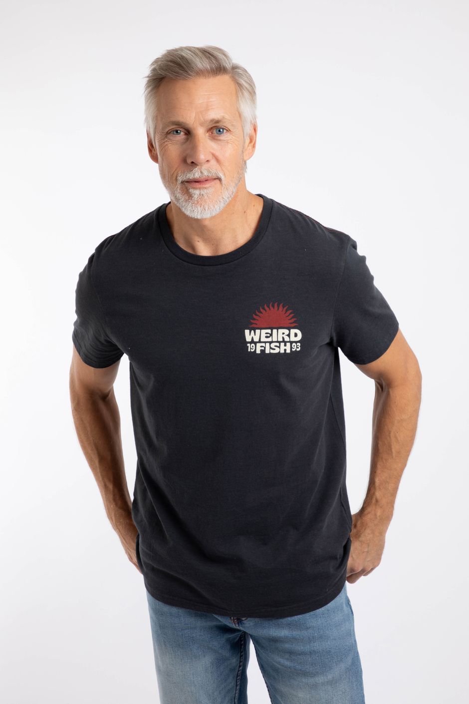 Sun Beam Back Print Graphic T-Shirt Coal