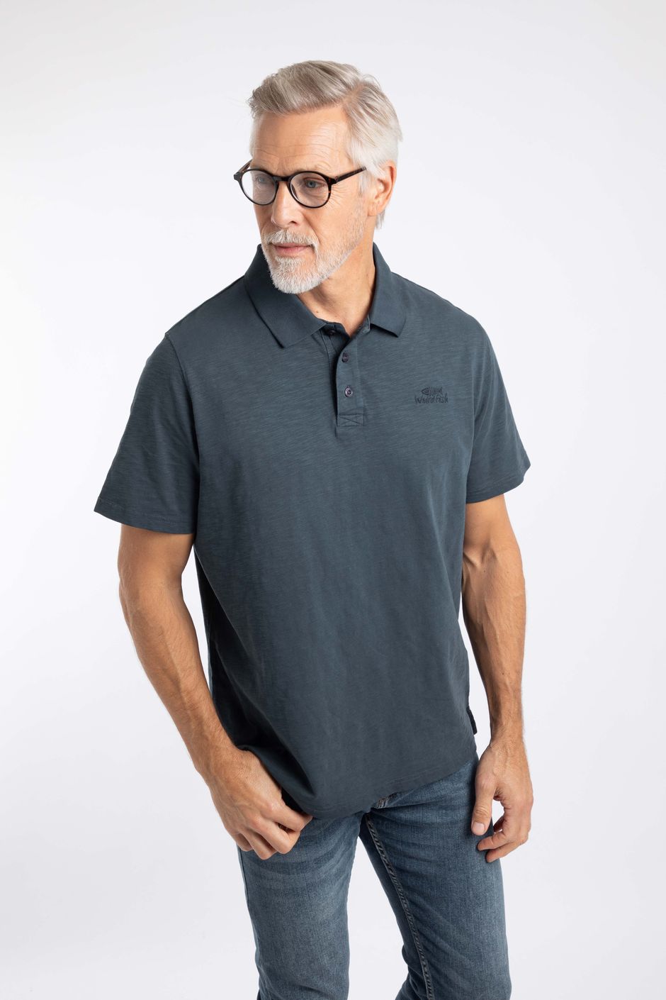 Indy Slub Polo Shirt Navy