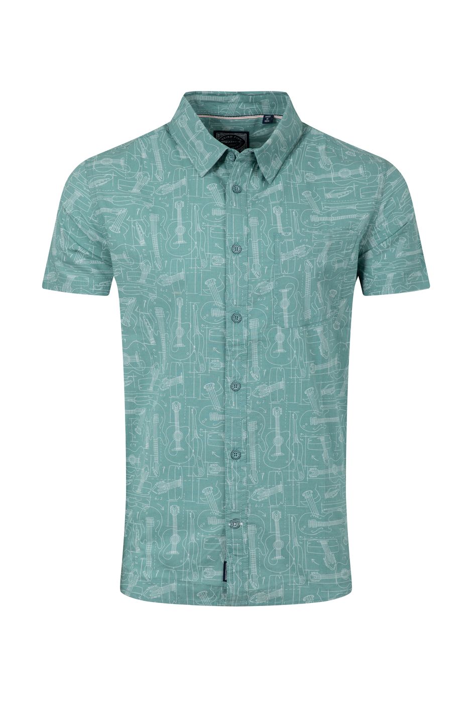 Faraway Short Sleeve Printed Shirt Mineral Blue