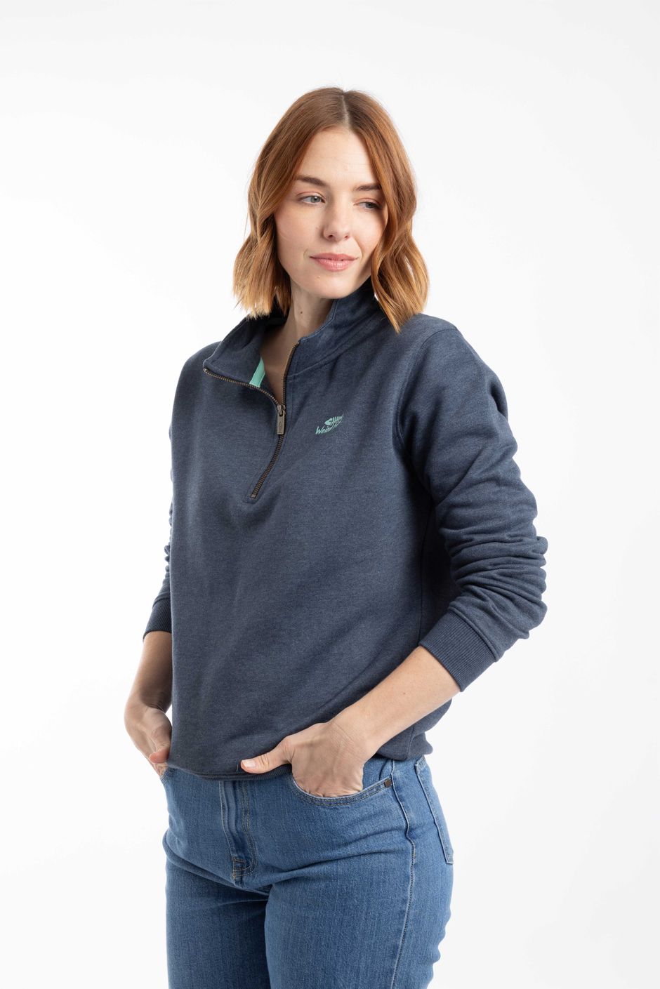 Avery 1/4 Zip Sweatshirt Navy