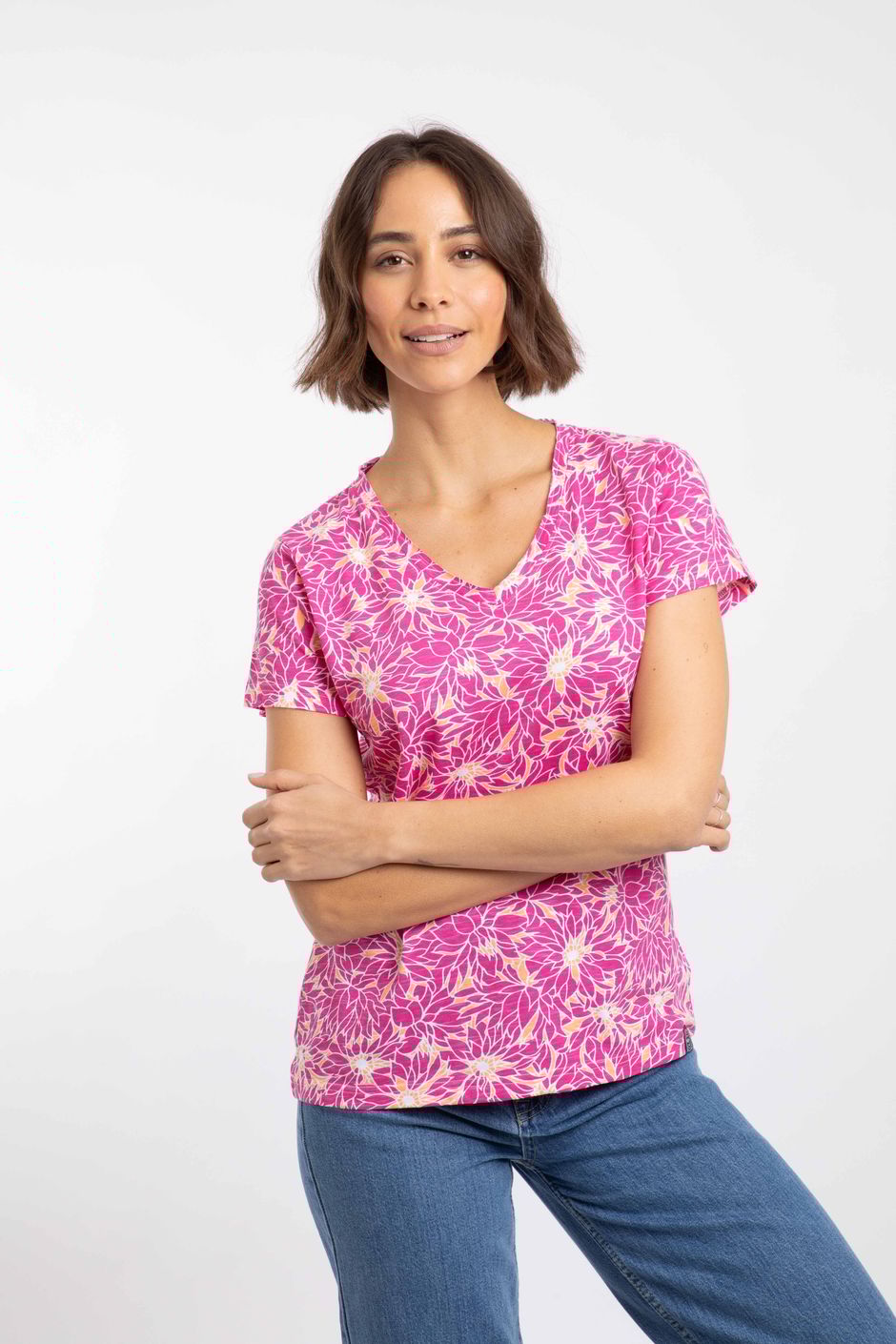 Merica Printed Jersey T-Shirt Gerbera