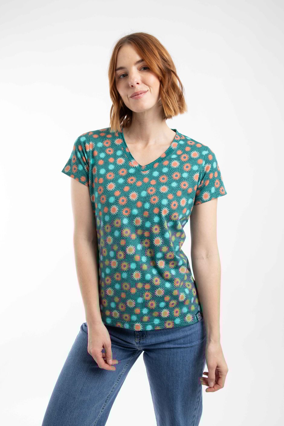 Merica Printed Jersey T-Shirt Viridis