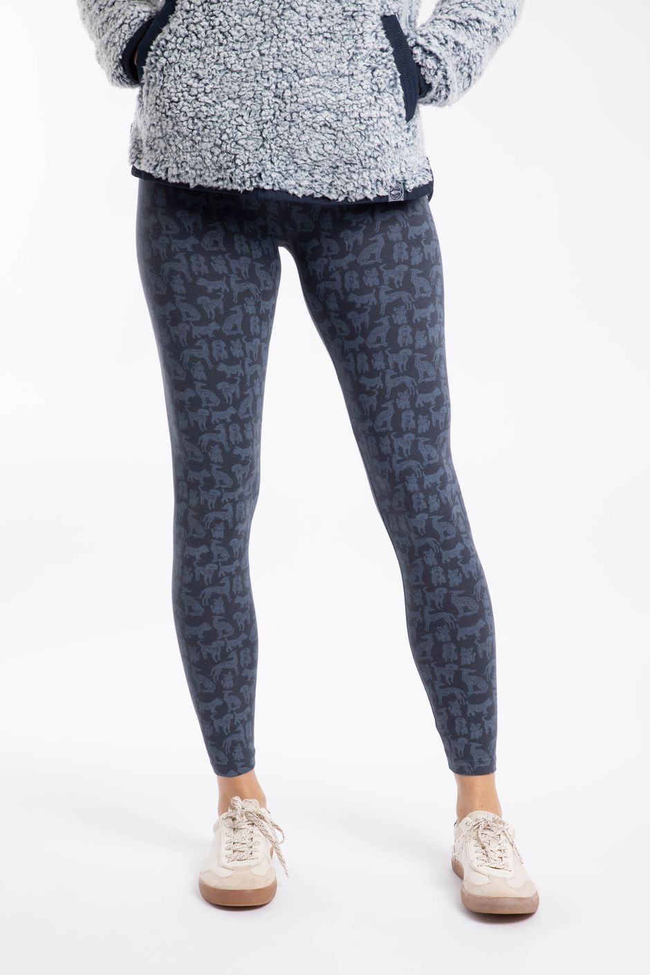 Bailey Printed Leggings Blue Mirage