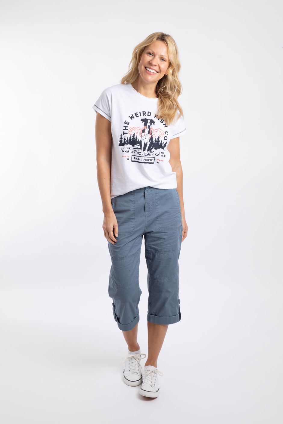 Salena 3/4 Length Trousers Blue Mirage
