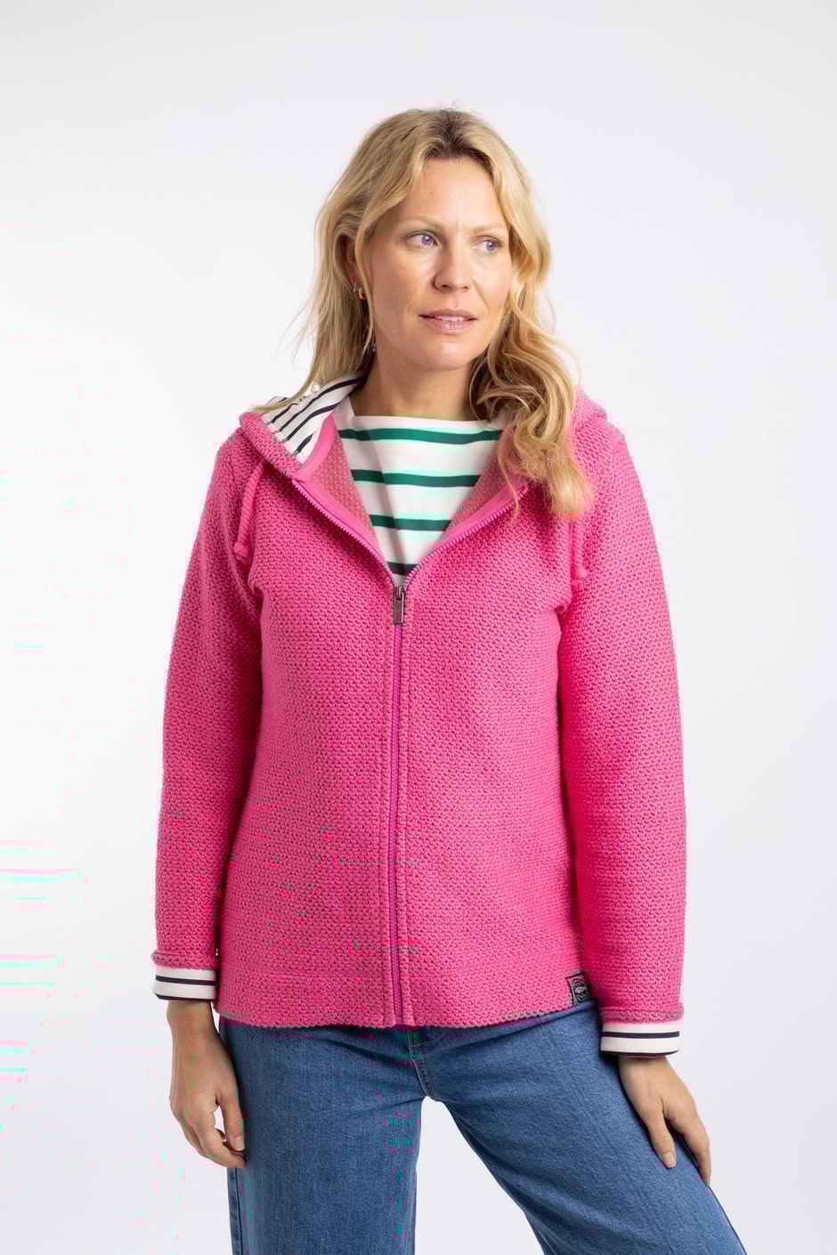 Chicoa Full Zip Macaroni Hoodie Peony