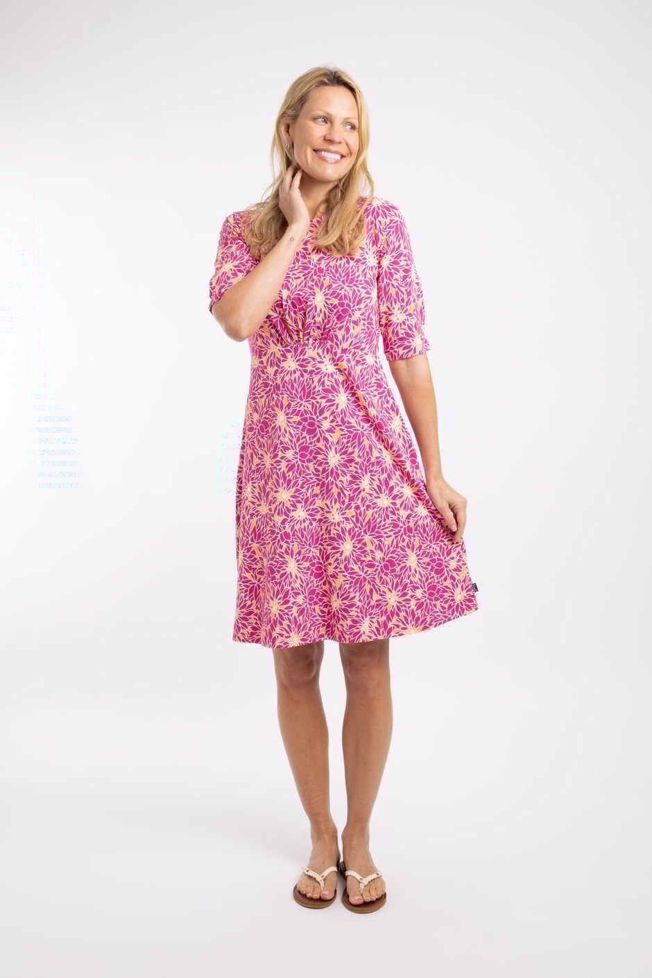 Cassandra Jersey Swing Dress Gerbera