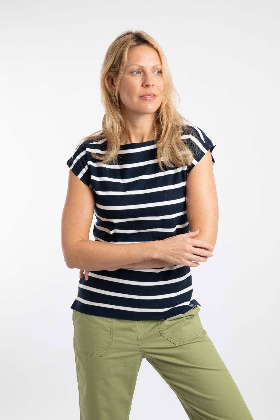 Bowe Striped Jersey T-Shirt Navy