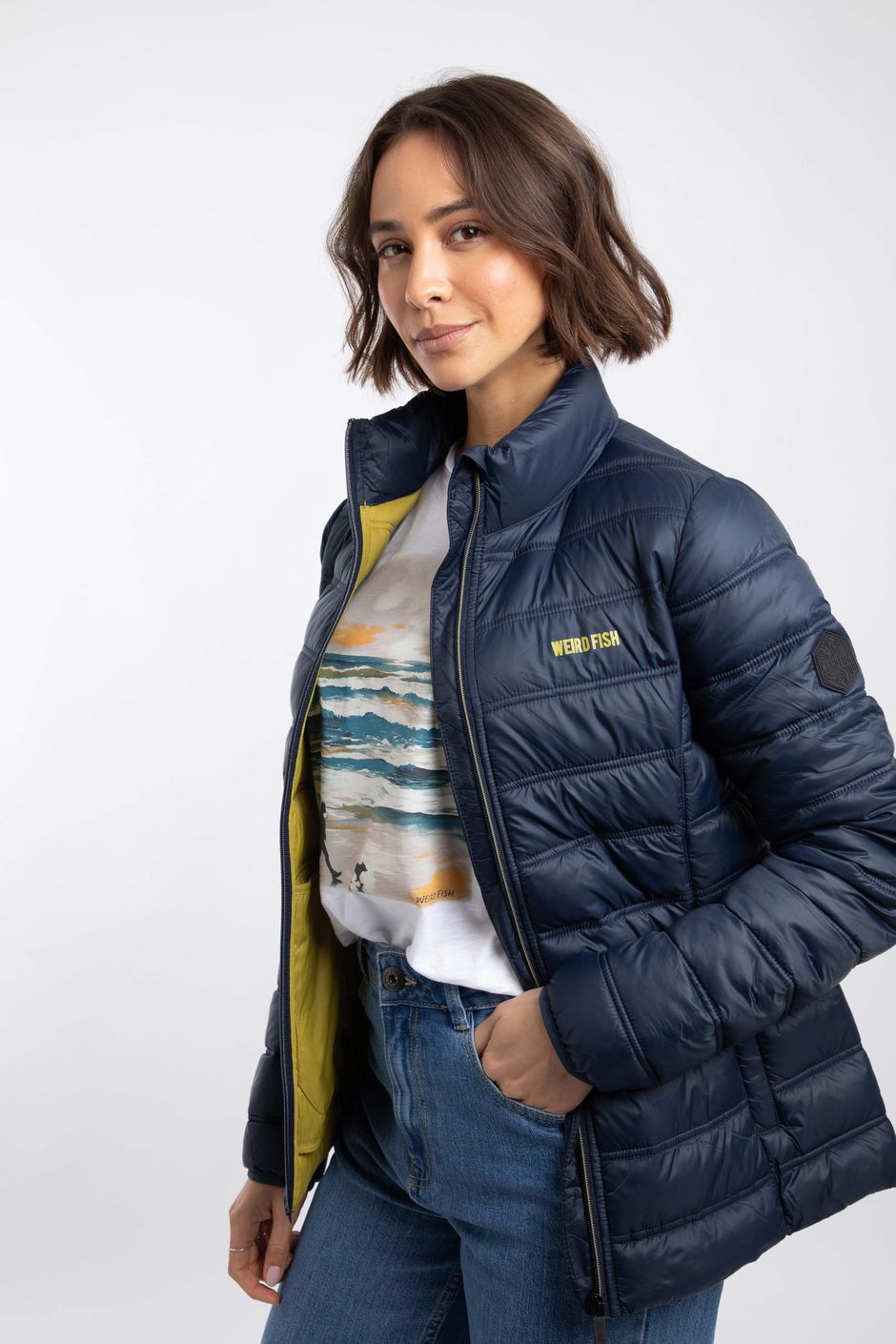 Travellia Lightweight Showerproof Padded Jacket Navy