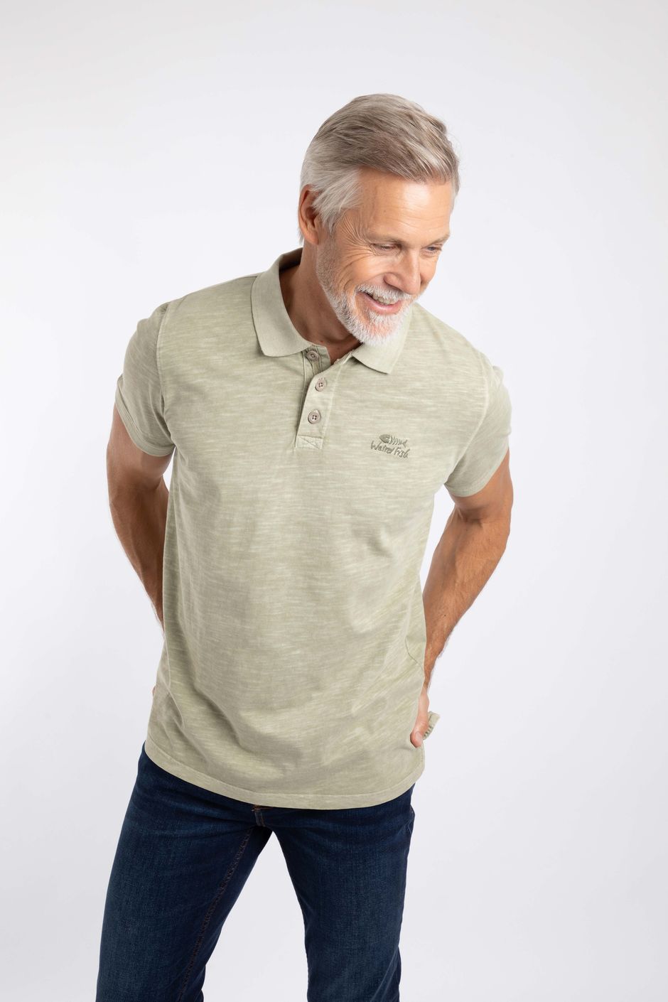 Indy Slub Polo Shirt Laurel Green