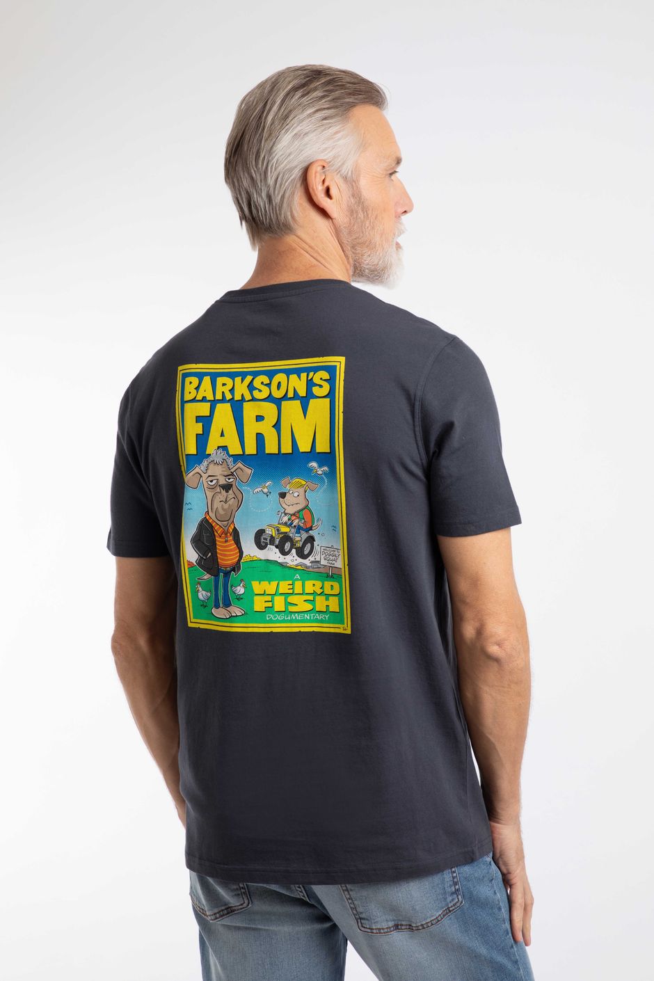 Barkson Farm Back Print Artist T-Shirt Navy