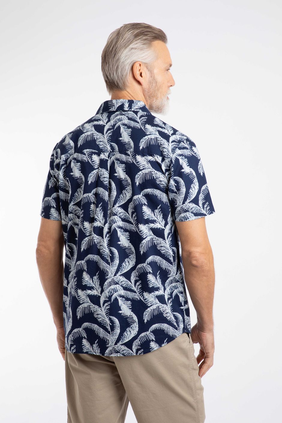 Avondale Short Sleeve Printed Shirt Dark Blue
