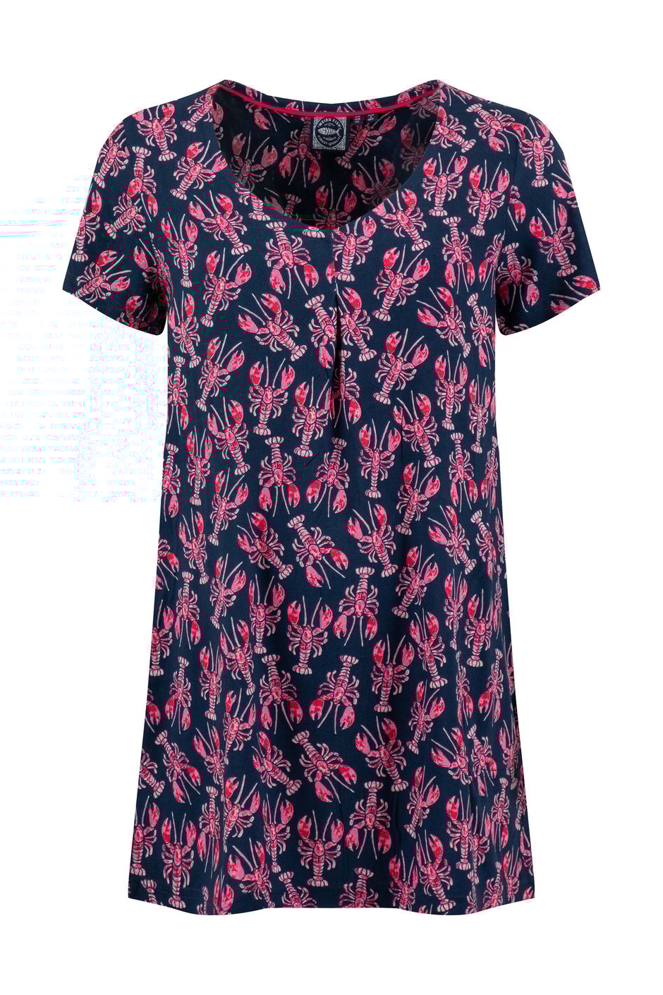 Nuri Printed Viscose Tunic Mid Navy