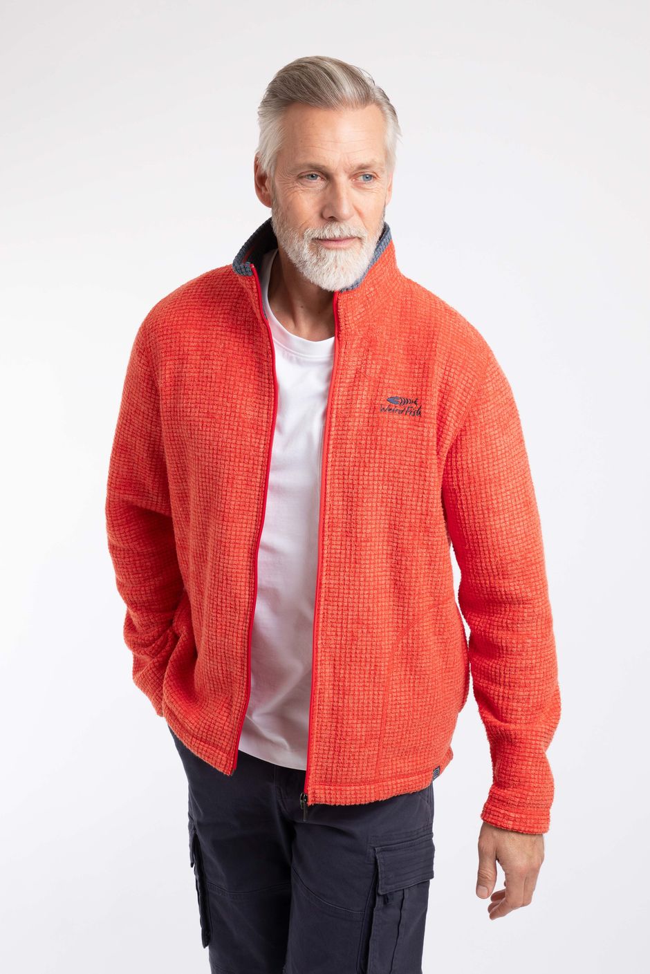 Shires Full Zip Grid Fleece Orange Spice