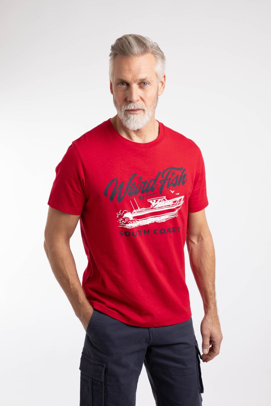 South Coast Front Print Graphic T-Shirt Barberry Red Marl