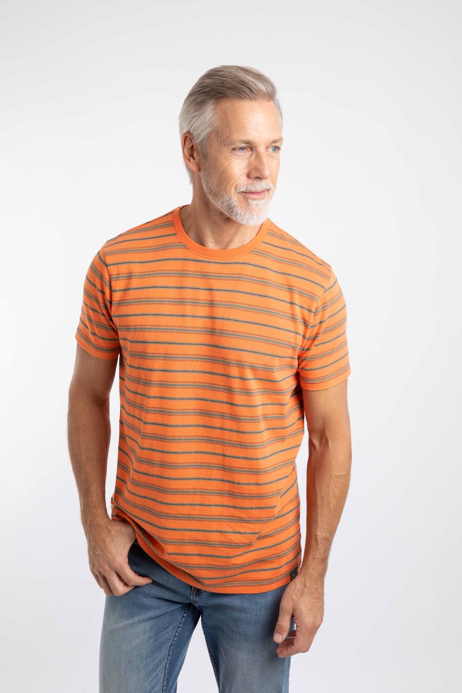 Jefferson Textured Stripe T-Shirt Mango