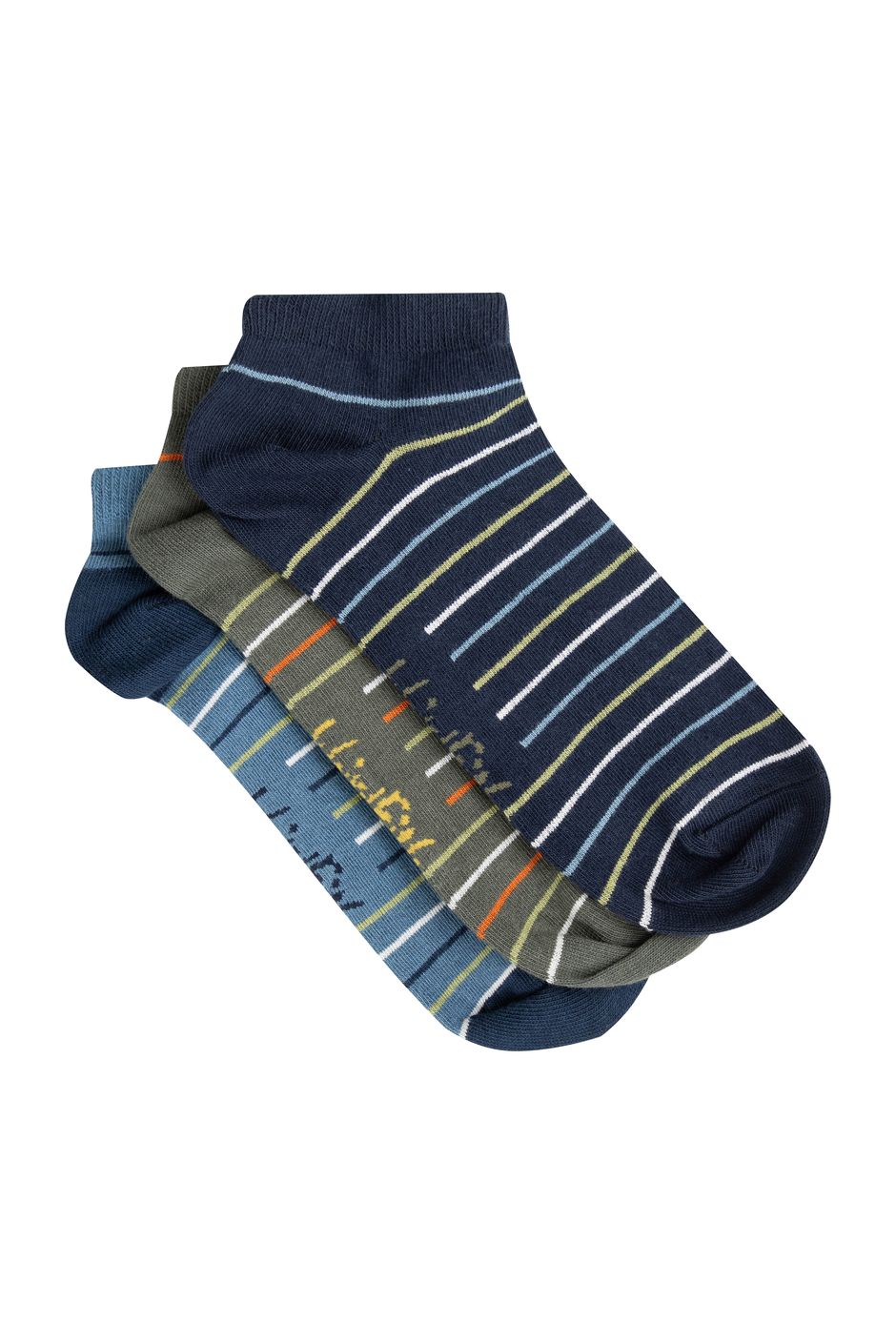 Rolph Trainer Socks 3 Pack Washed Blue