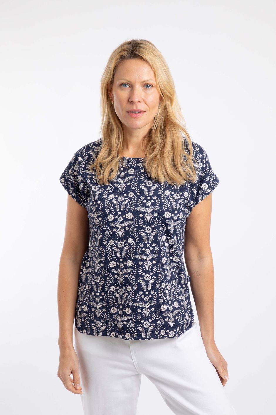 Paw Paw Printed Jersey T-Shirt Rich Navy