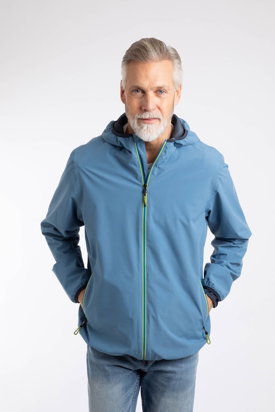 Ferdinand Waterproof Packable Jacket Washed Blue