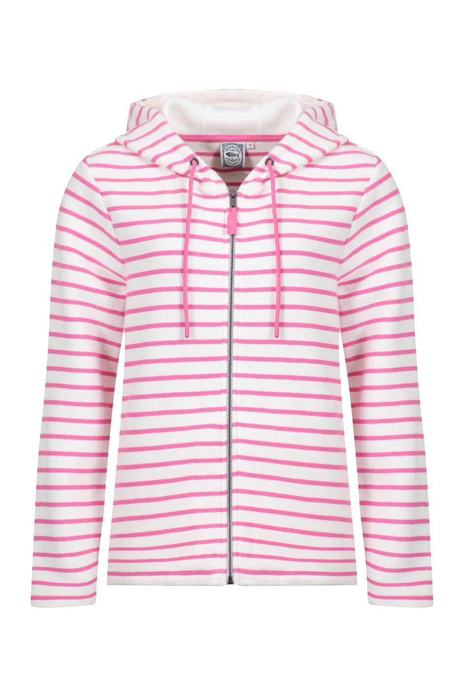 Catalina Striped Full Zip Hoodie Peony