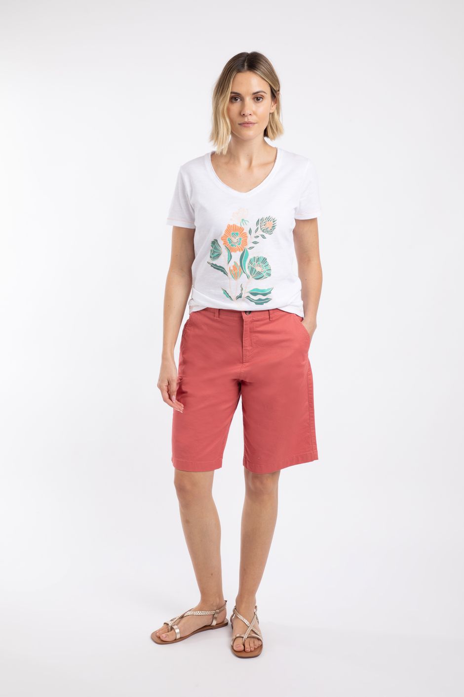 Annalise Knee Length Chino Shorts Nantucket