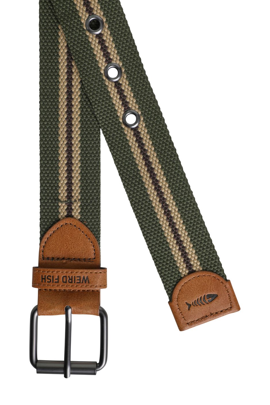 Austin Woven Belt Dark Olive