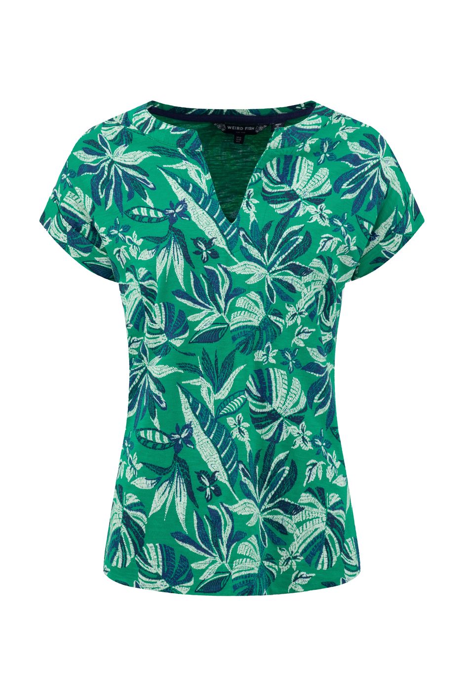 Alia Printed Jersey T-Shirt Cactus Green