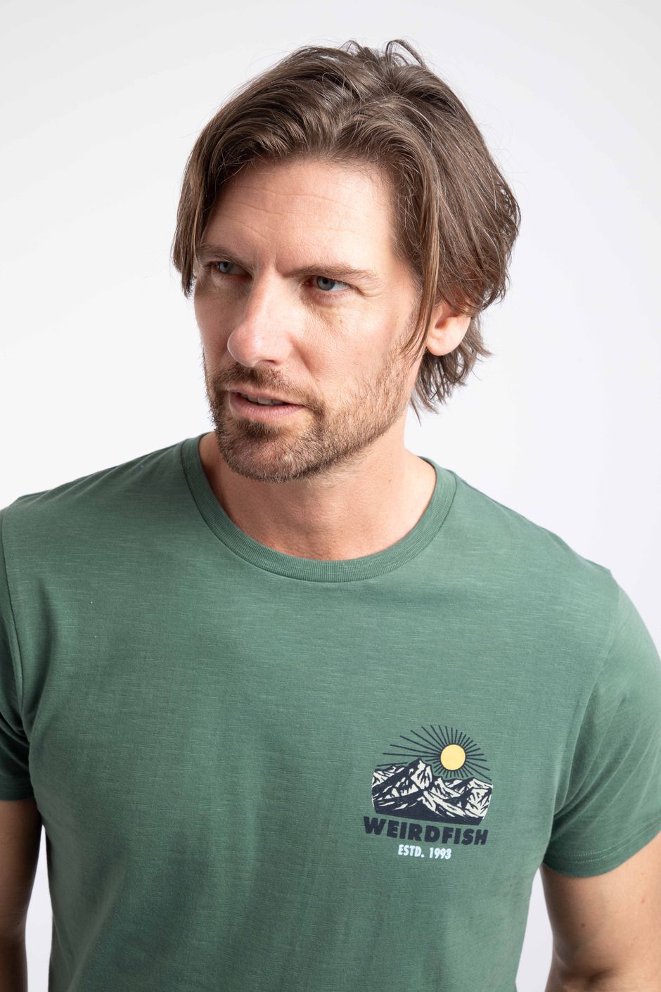 Lake District Back Print Graphic T-Shirt Dusky Green