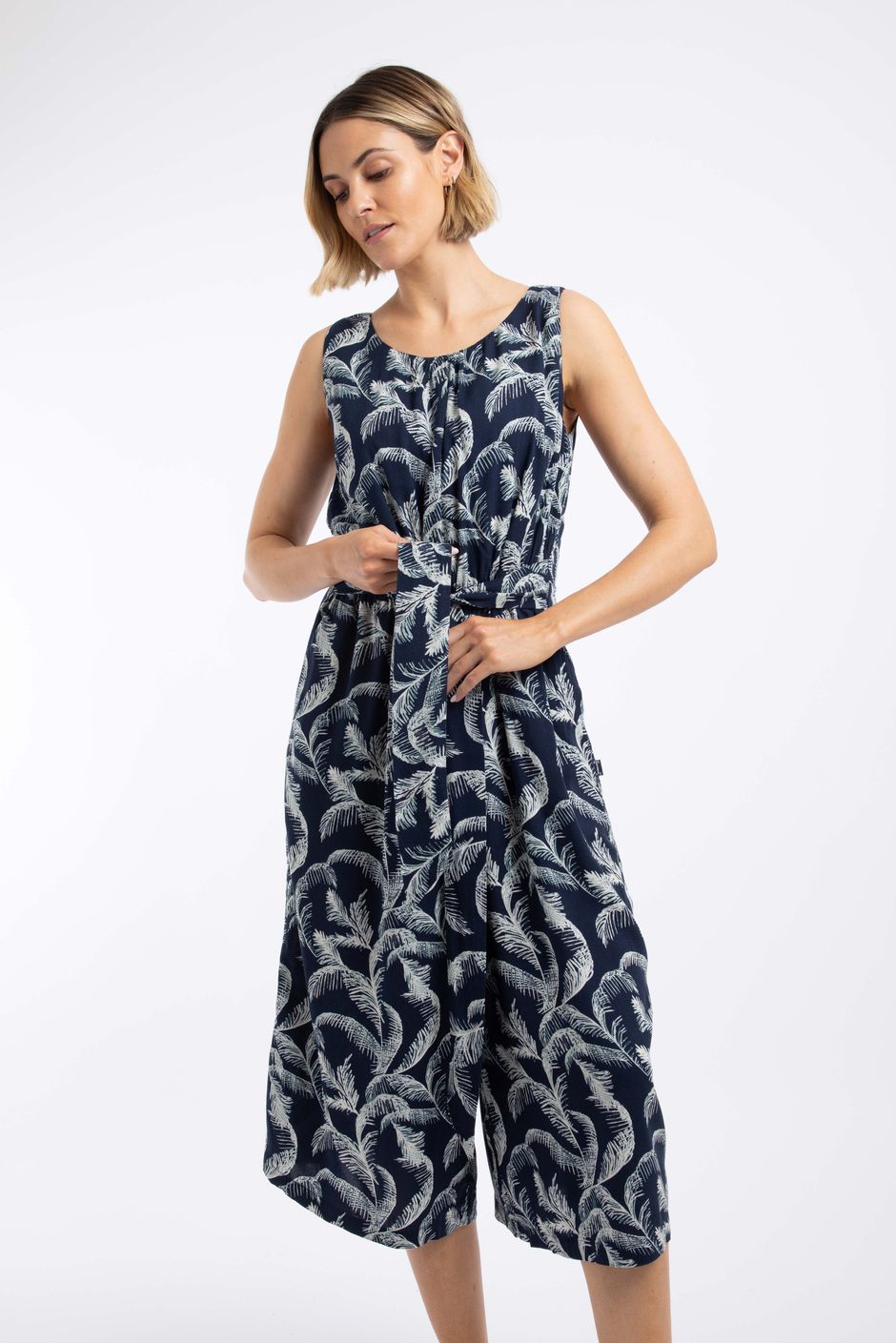 Nalani Printed Viscose Jumpsuit Ink