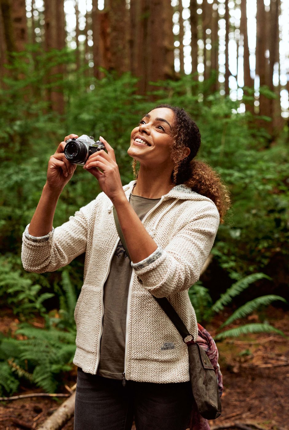 Weylin Full Zip Macaroni Hoodie Ecru