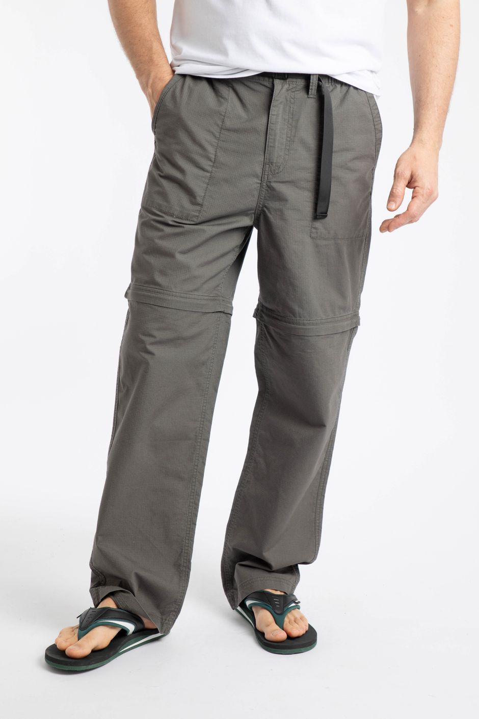 Wade Ripstop Zip Off Trousers Dark Grey