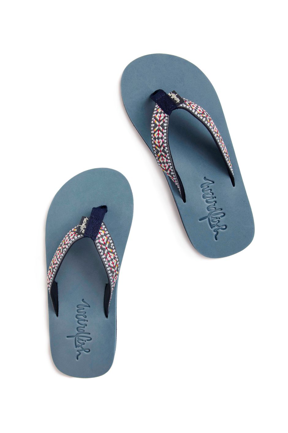 Adila Braided Flip Flops Navy
