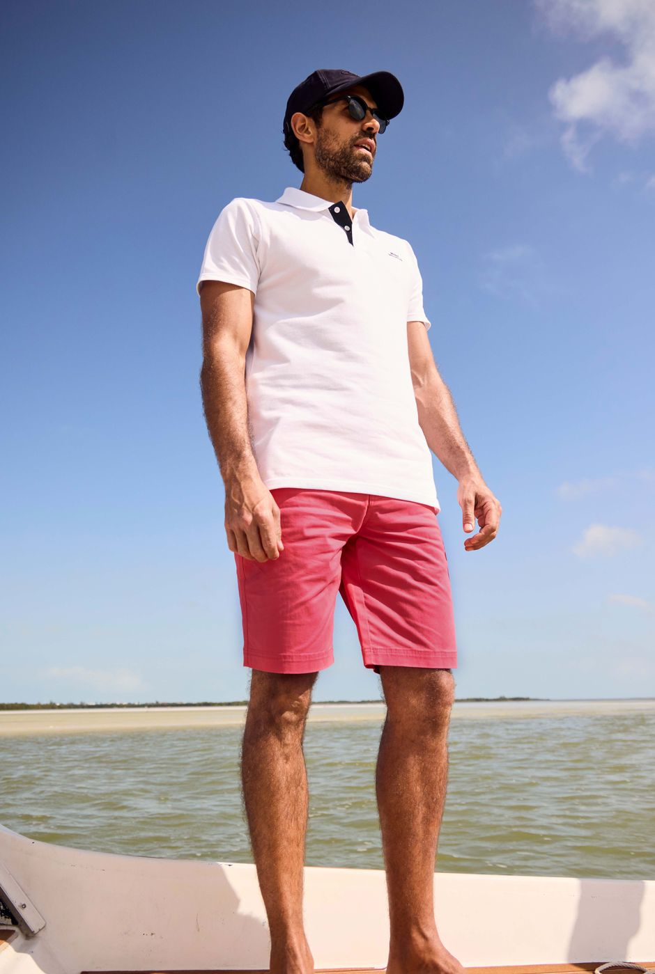 Rayburn Cotton Flat Front Shorts Dark Pink