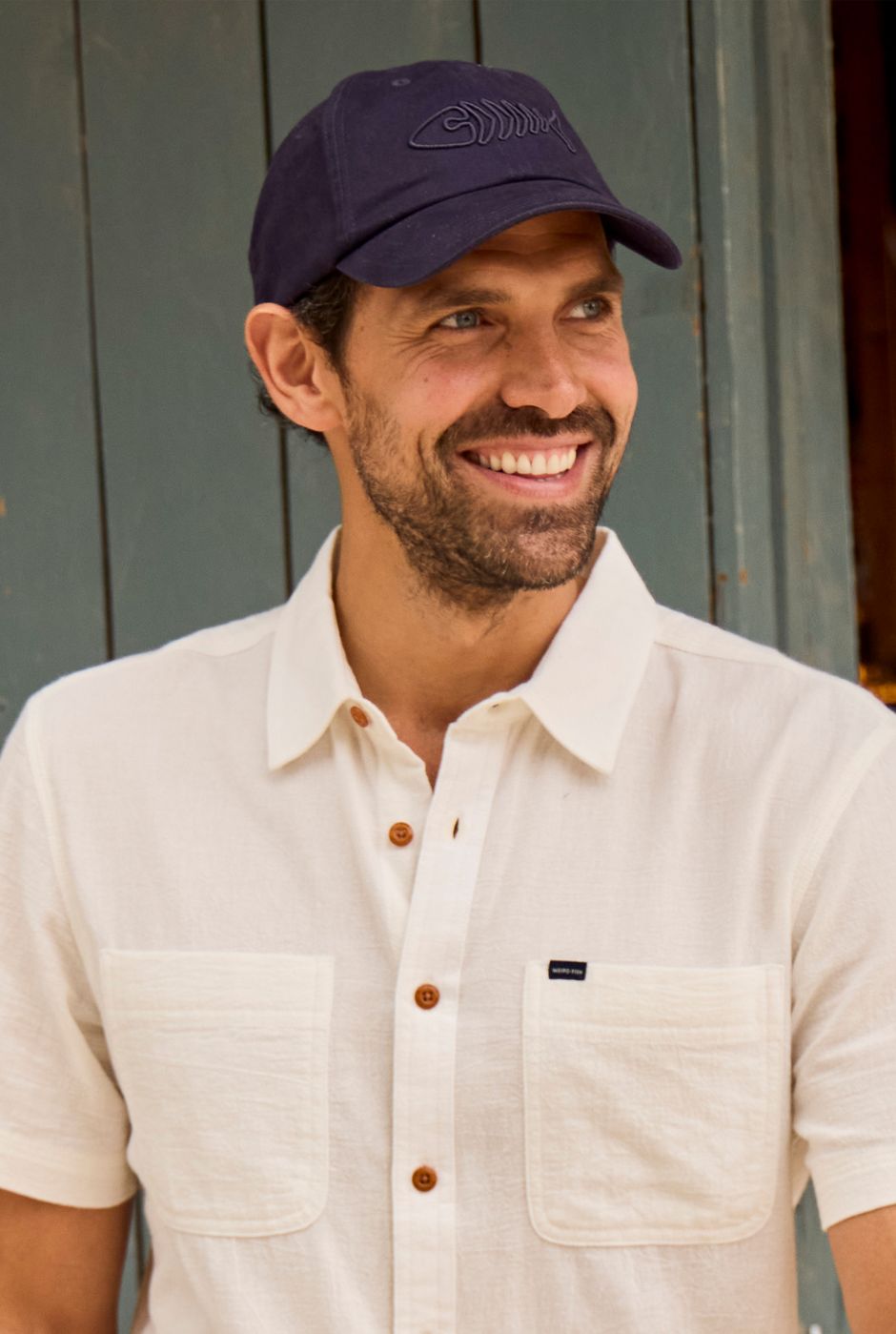 Bude Branded Twill Cap  Navy