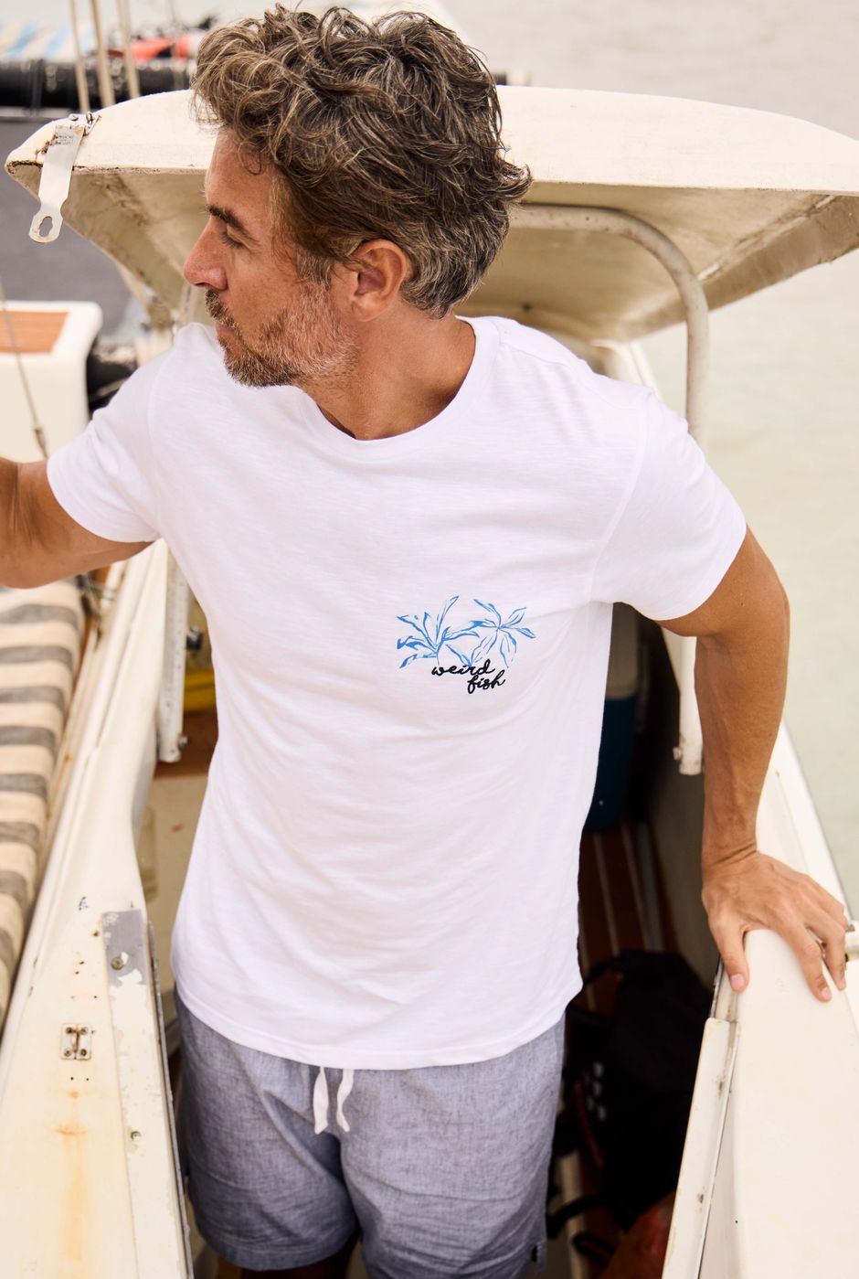 Porter Organic Cotton Chest Print T-Shirt White