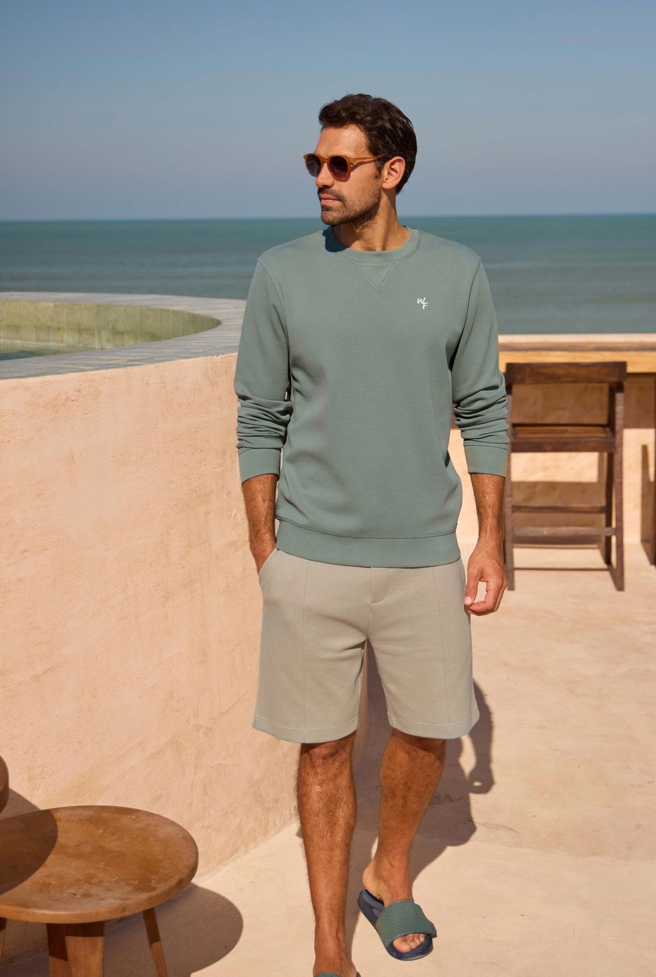 Pasco Pique Jersey Shorts Flint Stone