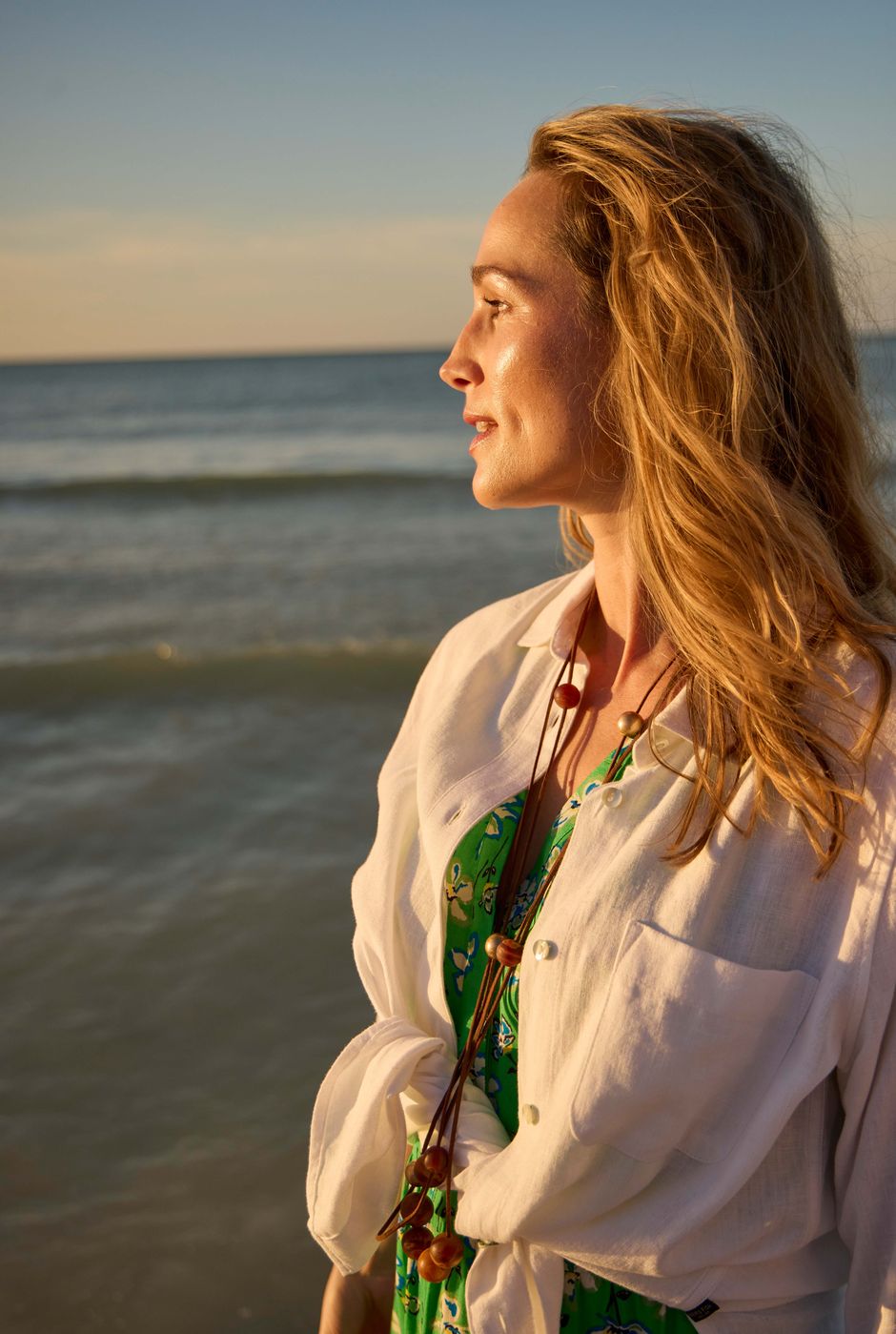 Layla Linen Rich Long Sleeve Shirt White