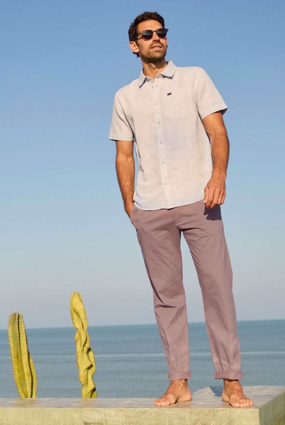 Freddie Super Soft Chino Trousers Dusty Rose