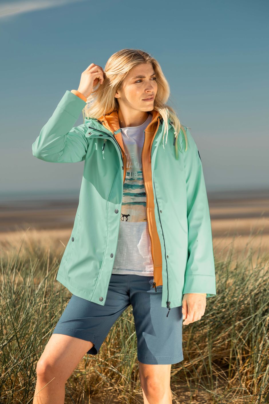 Faros Waterproof Rain Jacket Apple Mint