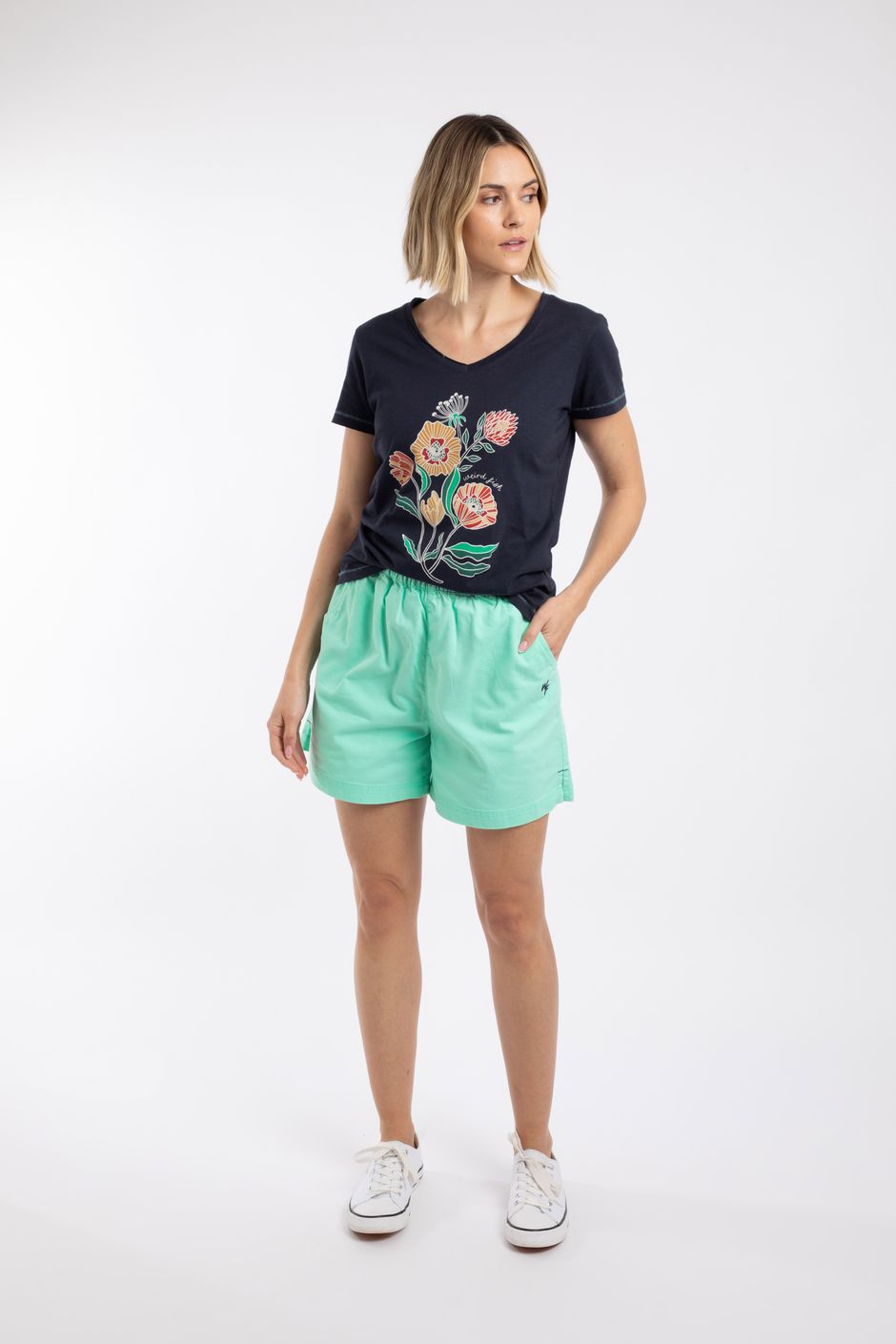 Jardin Cotton Twill Shorts Apple Mint