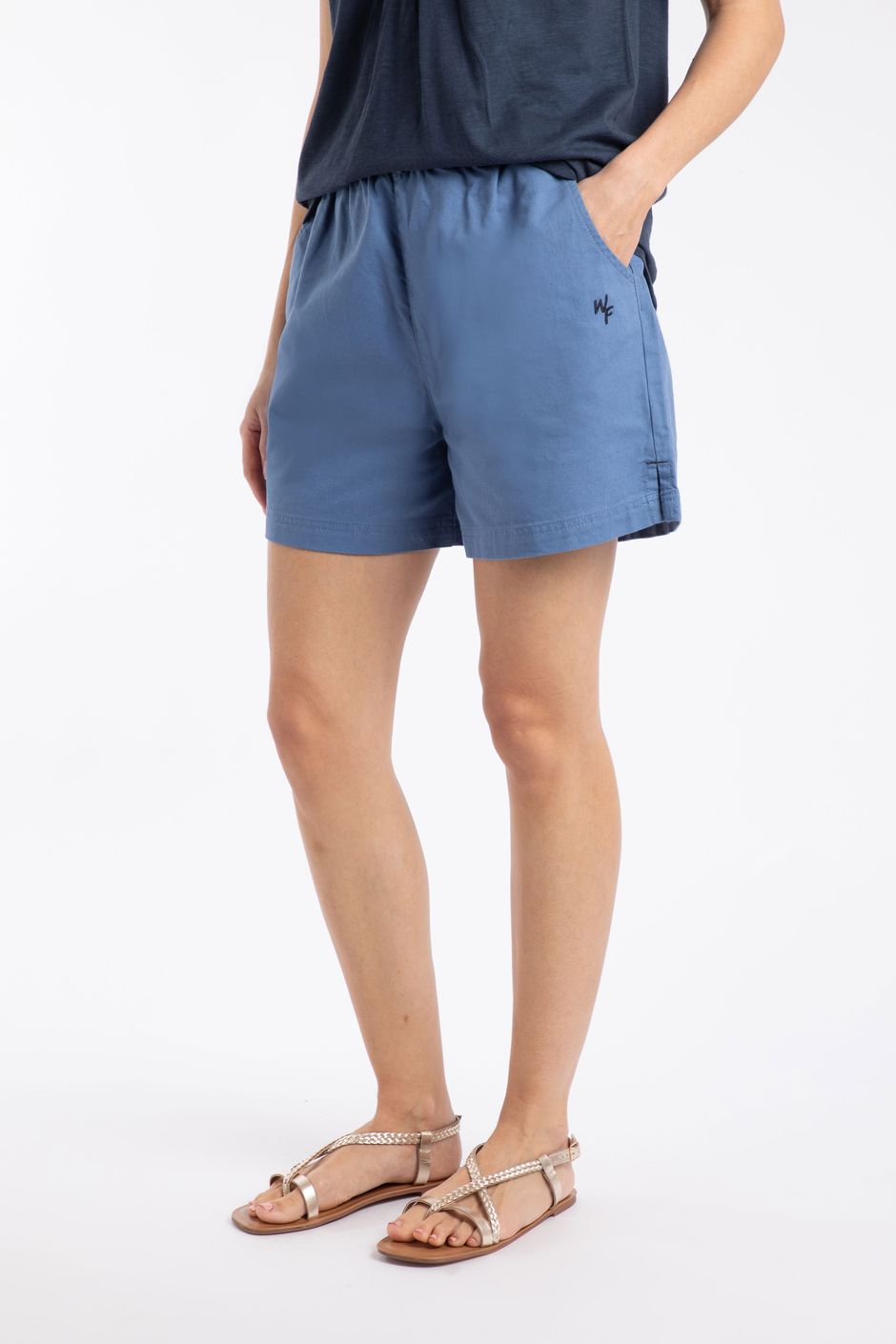 Jardin Cotton Twill Shorts Faded Blue